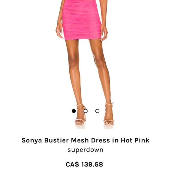 Sonya Bustier Mesh Dress in Hot Pink NWT small - Picture 2 of 4